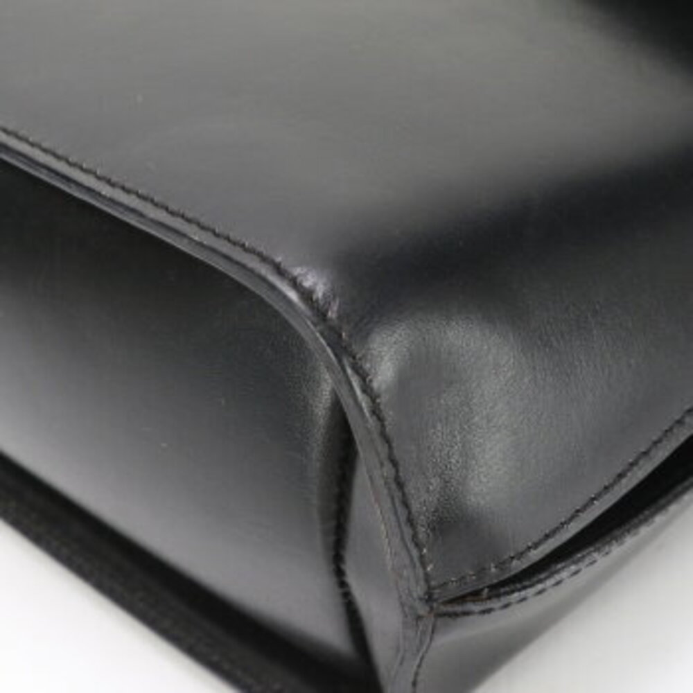 Celine top handle leather handbag tote shoulder bag black MME - Picture 9 of 14